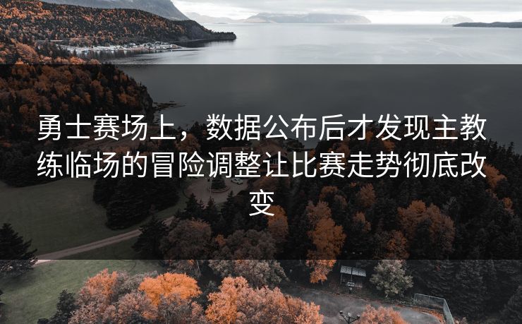 勇士赛场上，数据公布后才发现主教练临场的冒险调整让比赛走势彻底改变