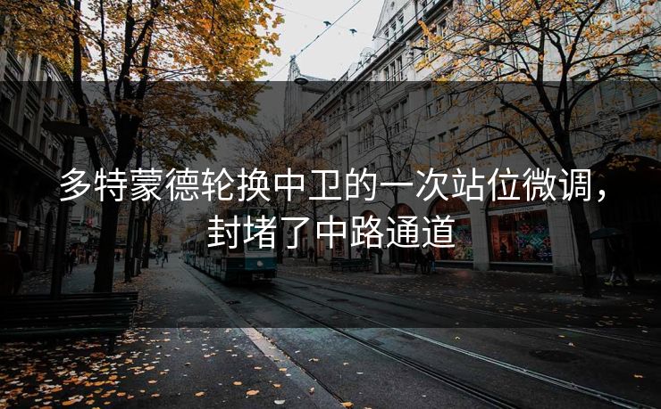 多特蒙德轮换中卫的一次站位微调，封堵了中路通道